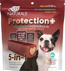 Ark Naturals Protection+ Brushless Toothpaste, Dog Dental Chews for Mini Breeds