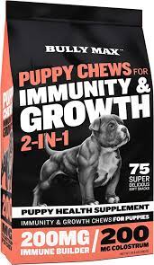 Bully Max 2-in-1 Puppy Chews for Immunity and Growth