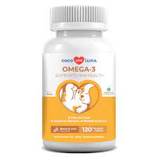 Coco and luna Omega 3 for Dogs with Salmon Oil for Dogs Skin and Coat