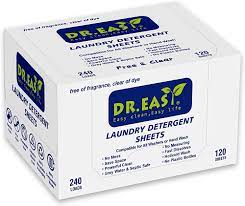 DR.EASY Odor Remover Laundry Detergent Sheets