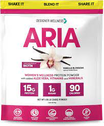 Designer Wellness, Aria, Womens Wellness Low Calorie Vanilla Protein Powder