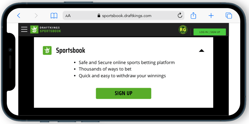 DraftKing Sportsbook Mobile