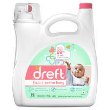 Dreft Stage 2 Active Baby Liquid Laundry Detergent