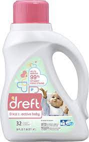 Dreft Stage 2 Baby Laundry Detergent Liquid Soap, Natural For Newborn
