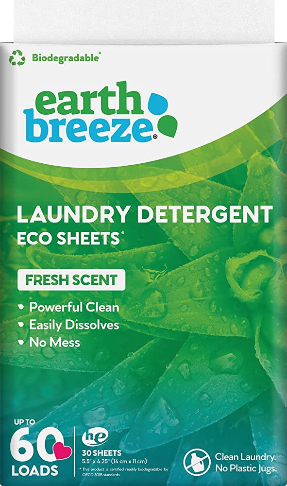 Earth Breeze Laundry Detergent Sheets - Fresh Scent-2