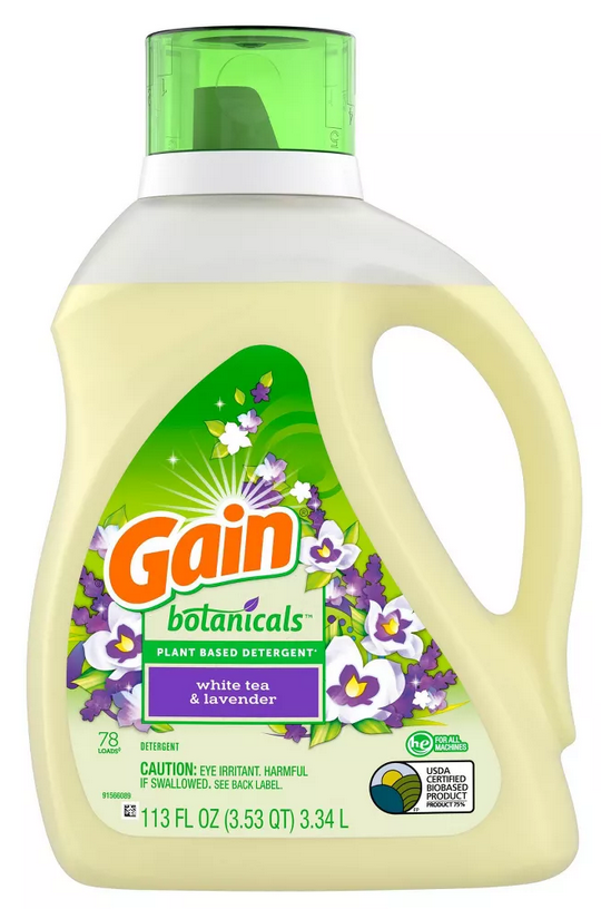 Gain Botanicals Laundry Detergent - White Tea _ Lavender
