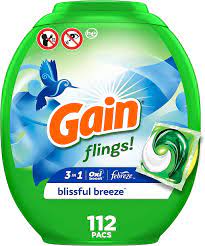 Gain flings! Laundry Detergent Soap Pacs, HE Compatible, Long Lasting Scent-1