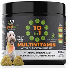 Googipet 10 in 1 Dog Multivitamin with Dog Probiotics for Gut Health