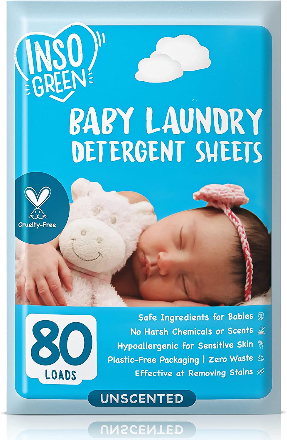 Inso Green Baby Laundry Detergent Sheets