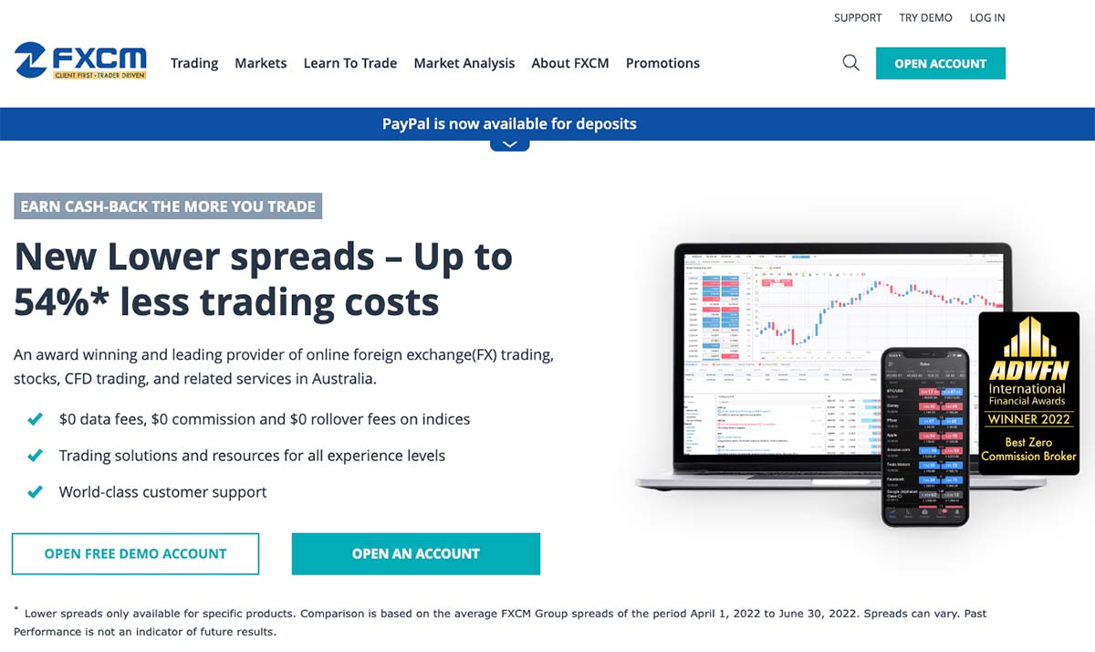 fxcm review homepage