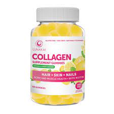 LUNAKAI Collagen Gummies for Women and Men with Biotin Zinc Vitamin C and E