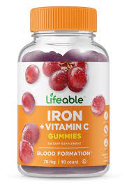 Lifeable Iron Gummies with Vitamin C