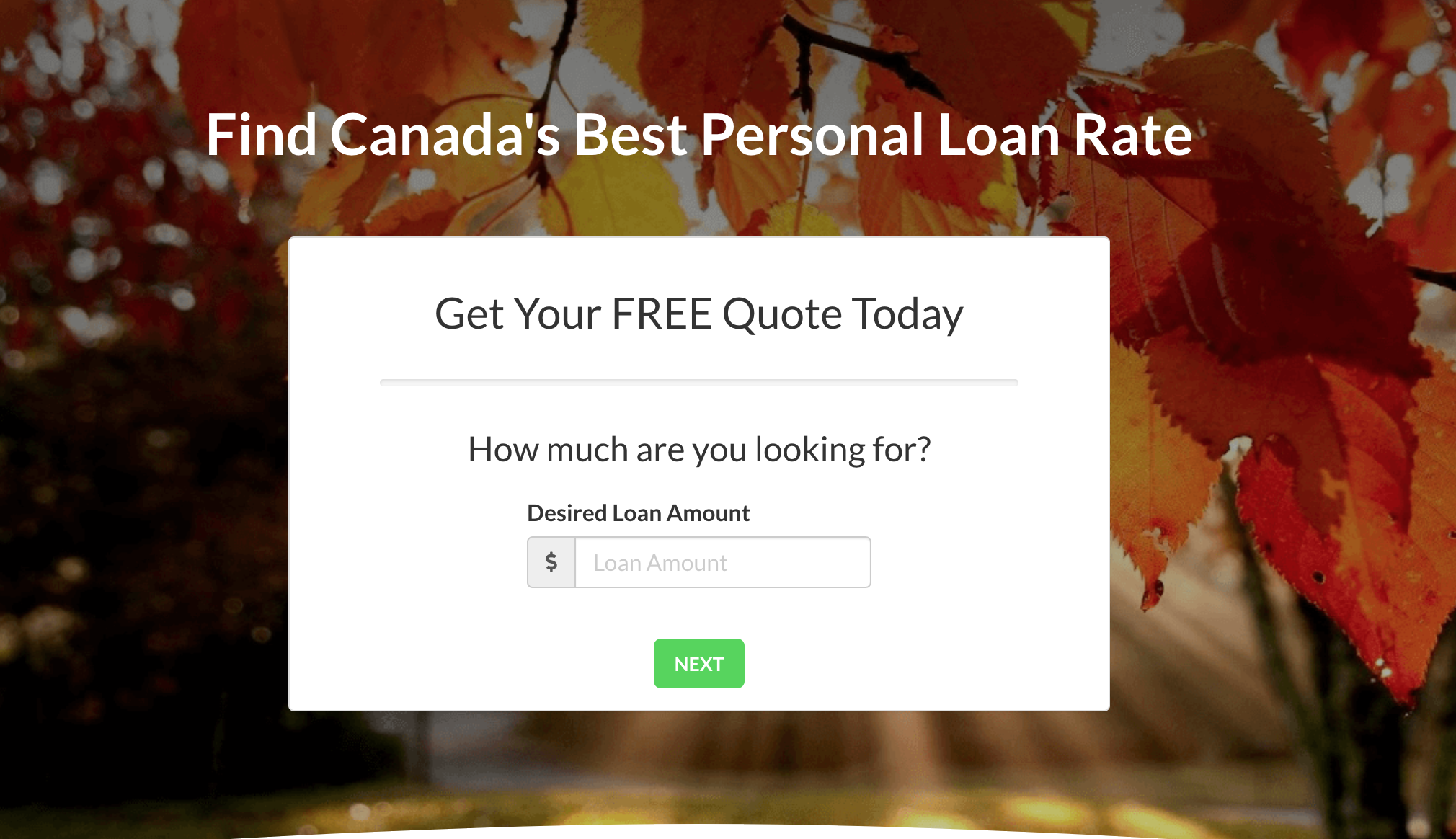 Loan Canada Homepage