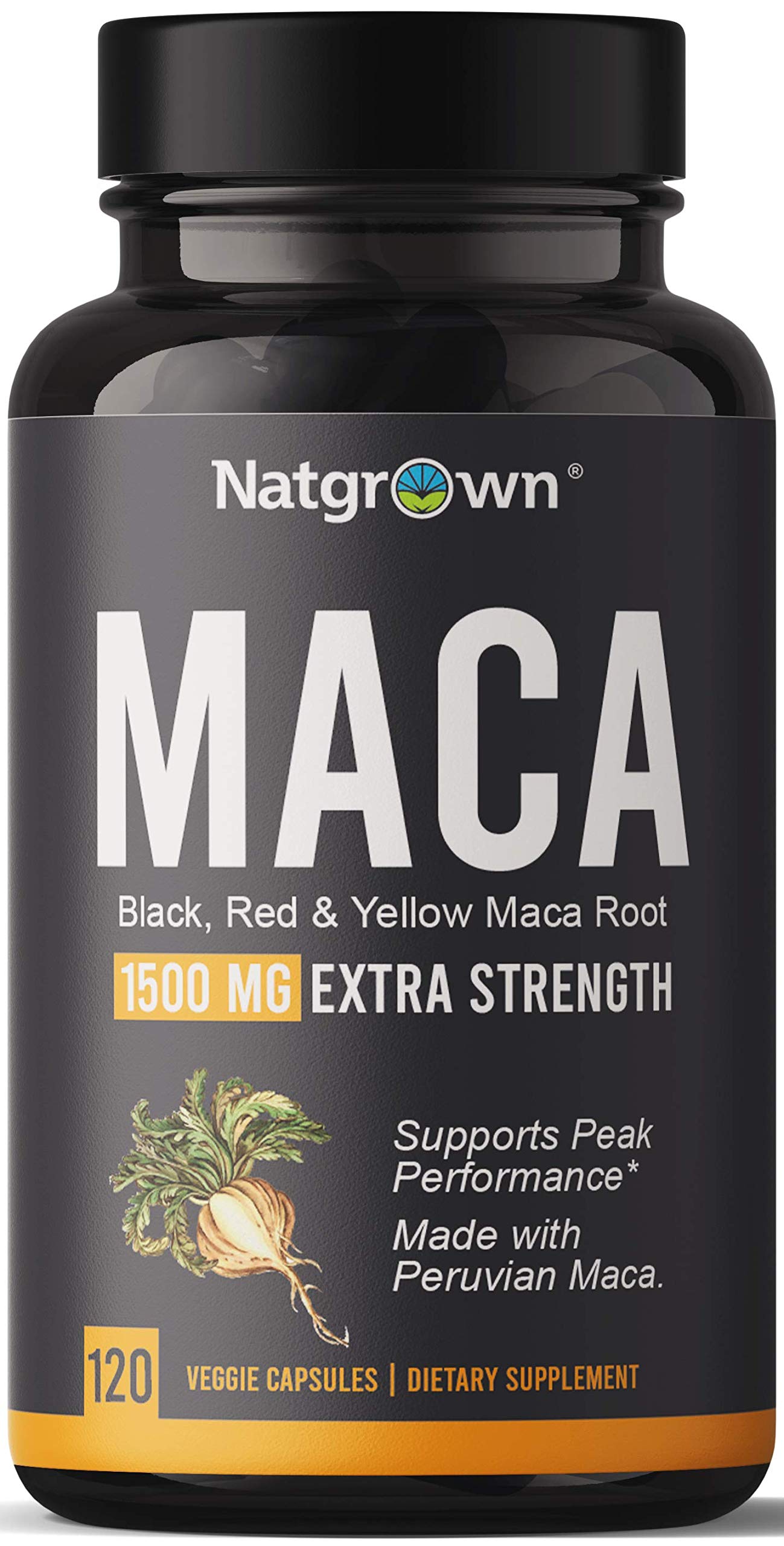 Maca Root Powder Capsules by Natgrown Organic