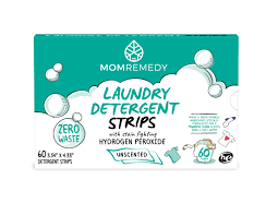 MomRemedy Laundry Detergent Strips - With Stain Fighting Hydrogen Peroxide-1