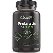 Natural Flow Supplements Prebiotic Fiber Supplement 5-in-1 Capsules