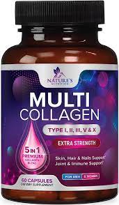Nature’s Nutrition Multi Collagen Complex - Type I, II, III, V, X
