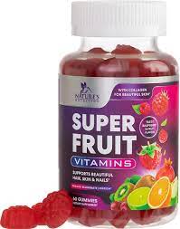 Nature’s Nutrition SuperFruit Vitamin Collagen Gummies With Biotin
