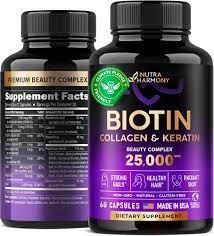 Nutra Harmony Biotin Vitamins with Collagen _ Keratin