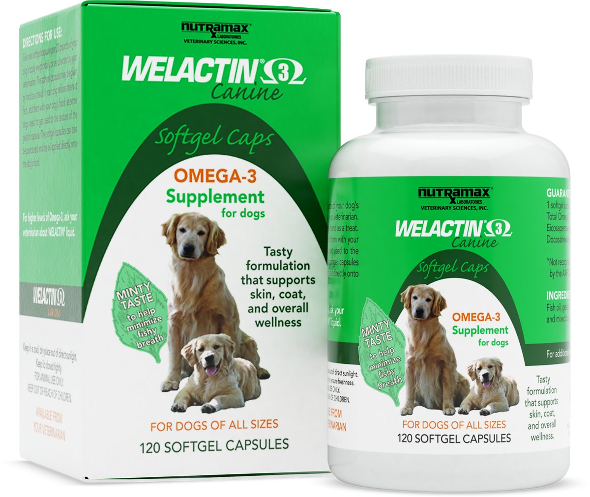 Nutramax Welactin Omega-3 Softgels Skin _ Coat Supplement for Dogs-1