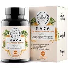 Organic Maca Root Capsules for Women by Happy Healthy Hippie