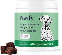 Pawfy Allergy & Immune - Seasonal Allergies - Itching - Infections - Immune & Gut Support with Probiotics