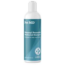 Pet MD - Benzoyl Peroxide Medicated Shampoo for Dogs