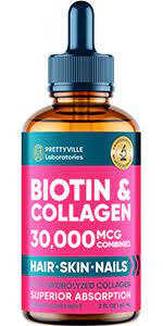Prettyville Laboratories Liquid Collagen _ Biotin for Women