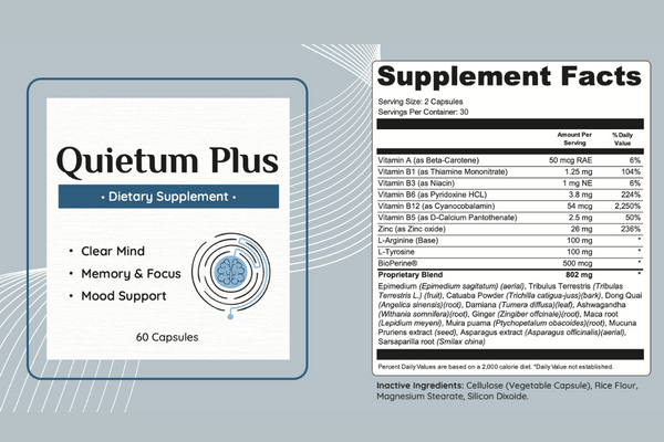 Quietum Plus Supplement Facts