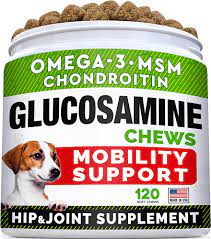STRELLALAB Glucosamine Treats for Dogs - Joint Supplement wOmega-3 Fish Oil - Chondroitin, MSM