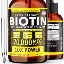 Super Natural Goods Liquid Biotin _ Collagen Hair Growth Drops 70,000mcg