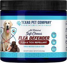 Texas Pet Company Flea Defender Flea and Tick Prevention for Dogs, Chewables