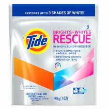 Tide Bright + Whites Rescue In-wash Laundry Booster Pacs