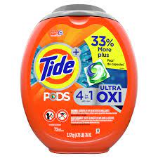 Tide PODS 4 in 1 Ultra Oxi Laundry Detergent Soap PODS