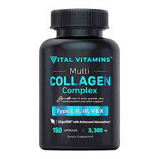 Vital Vitamins Multi Collagen Complex - Type I, II, III, V, X