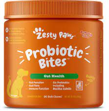 Zesty Paws Probiotics for Dogs - Digestive Enzymes for Gut Flora, Digestive Health, Diarrhea & Bowel Support