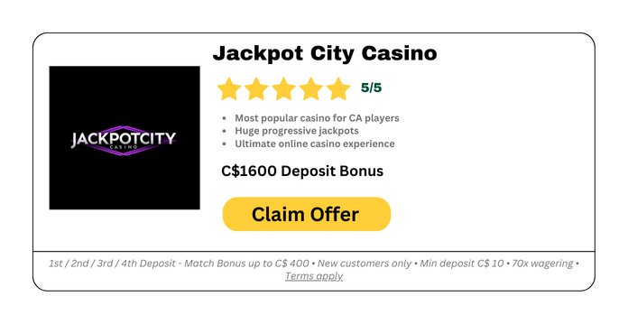 Jackpot City Claim Button