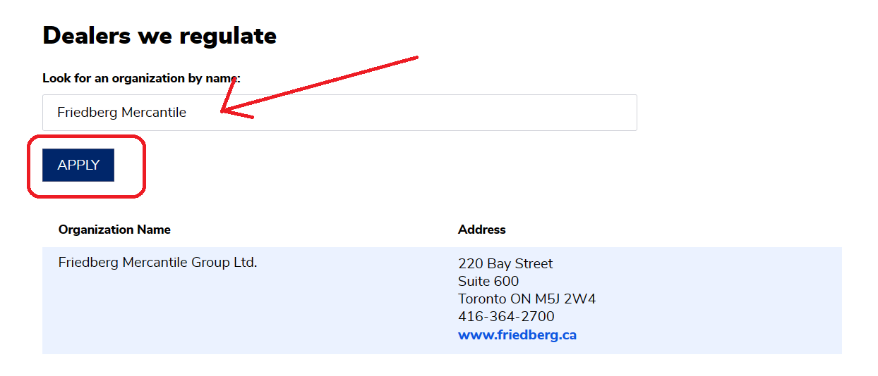 Verify Forex Broker's license in Canada
