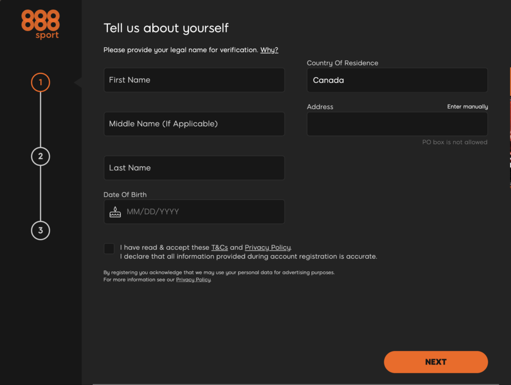 888 Sport Sign Up