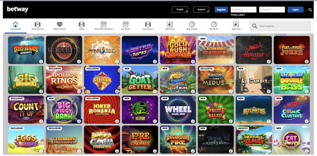 Betway Casino Games