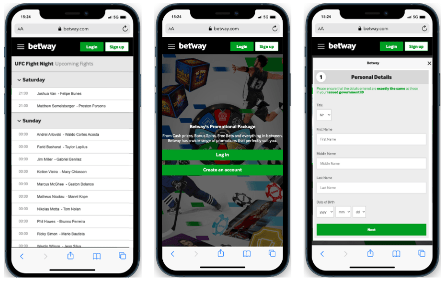 Betway UFC Betting Sites