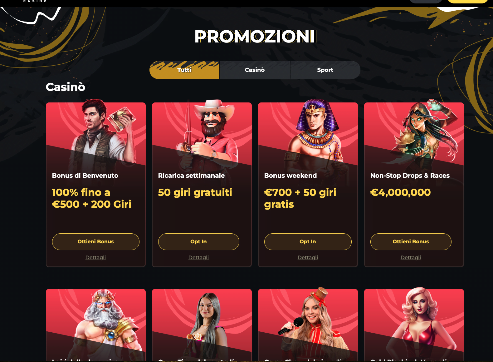 Top 3 Promozioni casinò Boomerang