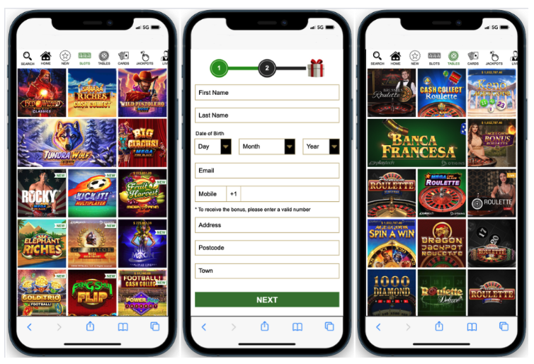 Casino Tropez Welcome bonus CA