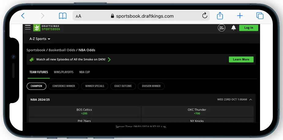 DraftKings NBA Betting Sites