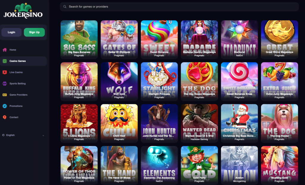 Jokersino Game Variety CA