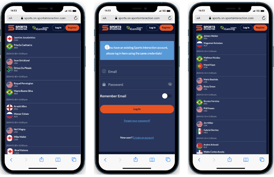 Sports Interaction UFC Betting Sites